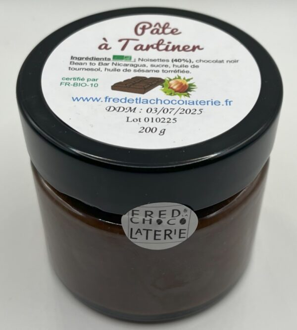Pâte à tartiner au chocolat noir sans lactose BIO