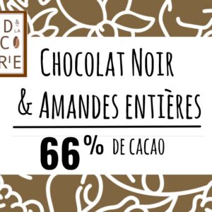 Chocolat noir 66% de cacao au amandes entières torréfiées BIO