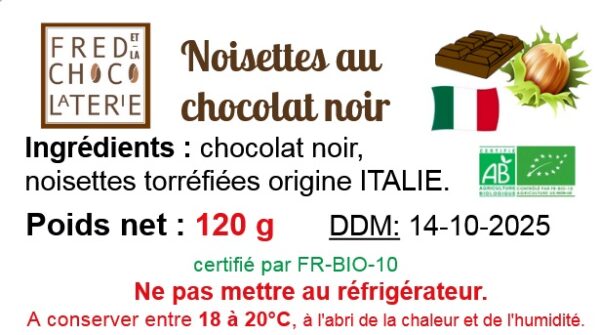 Noisettes du Piémont au chocolat noir BIO – Image 2