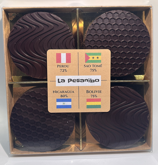 Boite dégustation "La Pesanibo" BIO de 12 palets de 4 origines (bean to bar) – Image 2